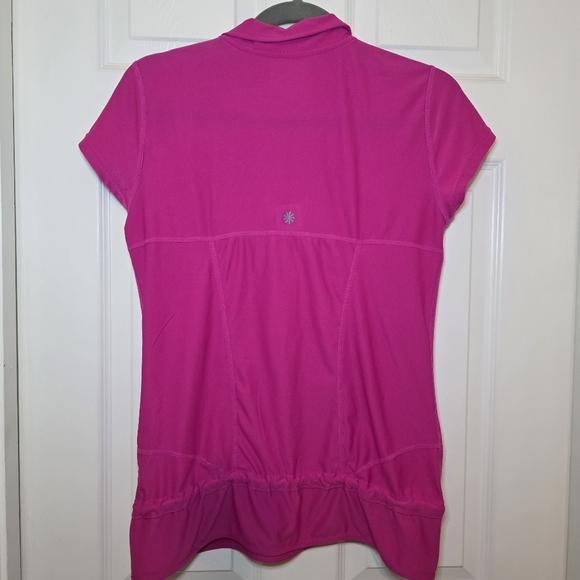 Athleta Women's Pink Short Sleeve Top Sz M - Picture 5 of 9